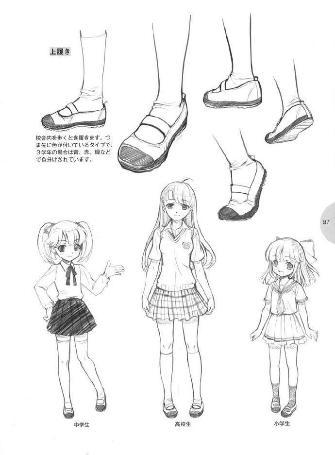 >画法女孩子日常还是穿平底鞋~这种大多是学校校服/jk制服的搭配哦!