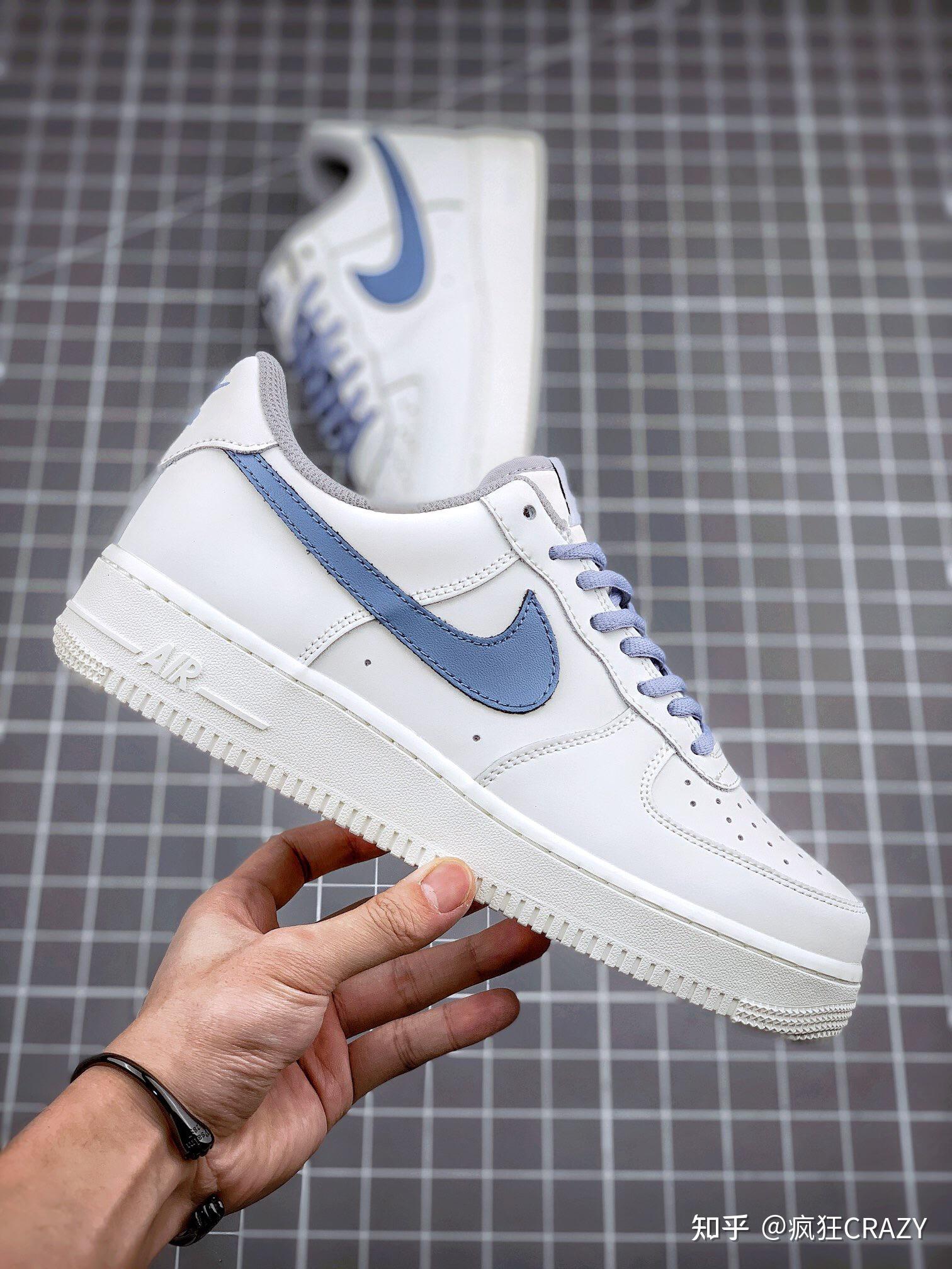 耐克专柜卖莆田鞋空军一号airforce1low耐克nikelavender薰衣草米白蓝