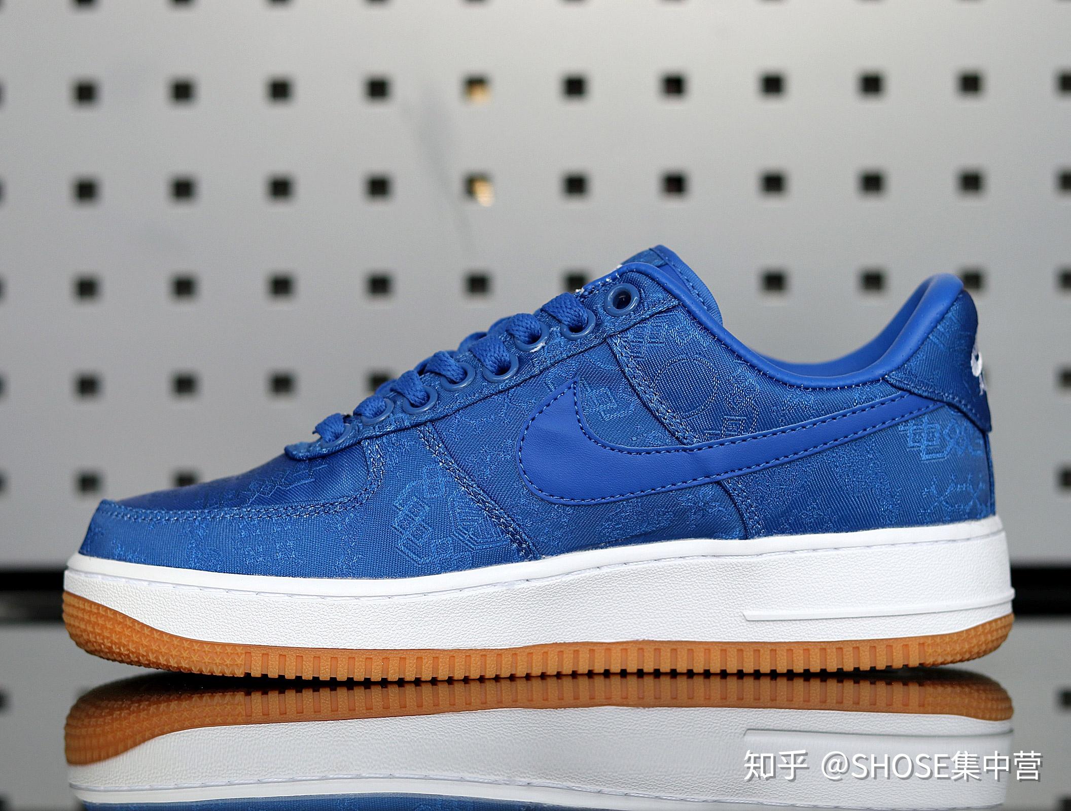 是不是很骚气~~clot x nike air force 1  af1 空军一号 蓝丝绸低帮