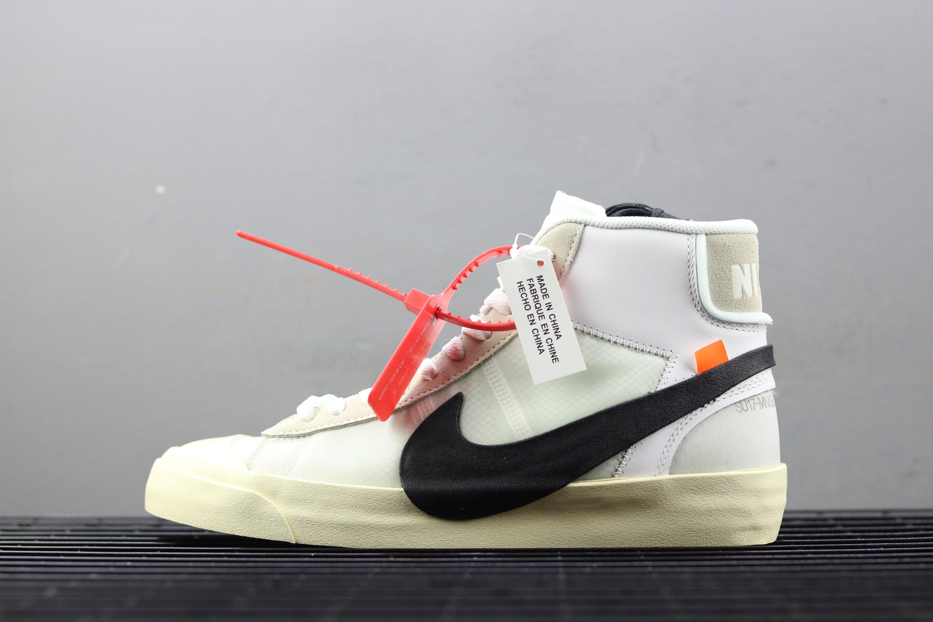 莆田耐克鞋上脚分享offwhitexnikeblazermid开拓者休闲鞋新配色