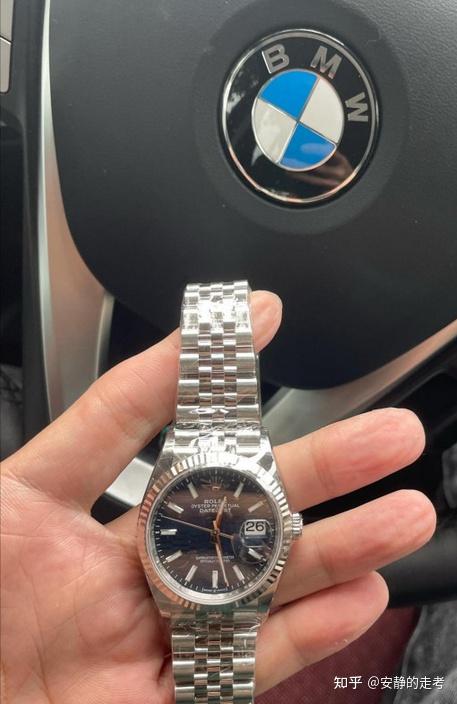 高仿劳力士455b外圈 不惑之年入手蓝波纹 劳力士日志型很经典_微商